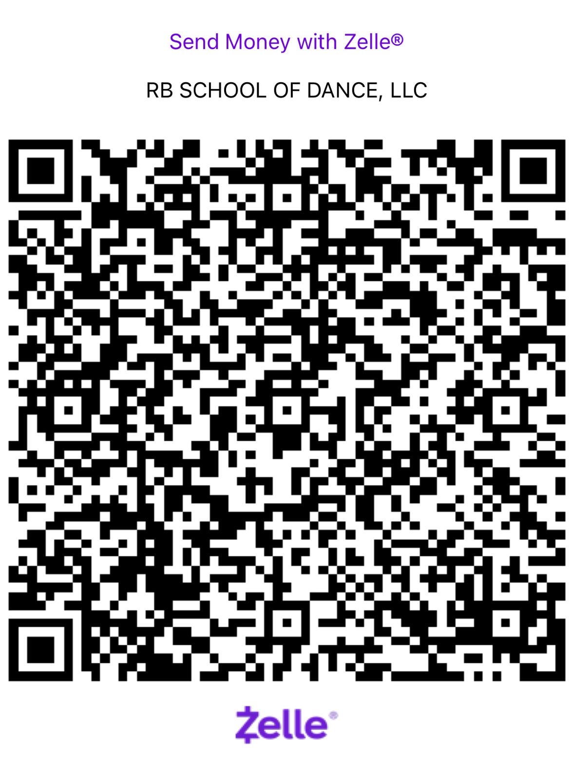 Zelle QR code for RB School of Dance, LLC